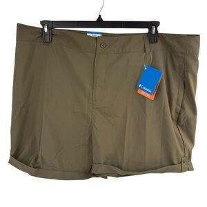Columbia Womens Silver Ridge Omni-Shade Shorts Size 22 Green Micro RipStop